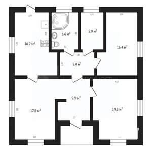 Коттедж 101м², 1-этажный, участок 5 сот.  