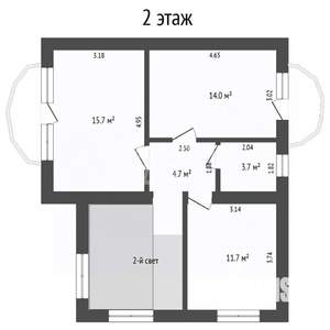 Дом 122м², 2-этажный, участок 14 сот.  