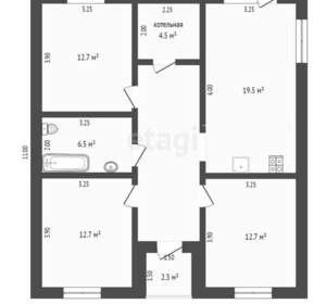 Дом 90м², 1-этажный, участок 6 сот.  