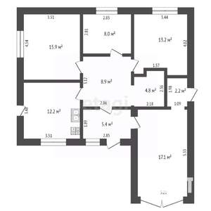 Дом 100м&sup2;, 1-этажный, участок 12 сот.  