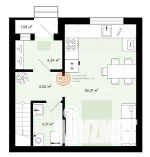 Таунхаус 81м&sup2;, 3-этажный, участок 1 сот.  