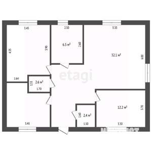 Дом 110м&sup2;, 1-этажный, участок 6 сот.  