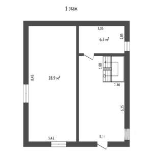 Коттедж 110м², 2-этажный, участок 4 сот.  