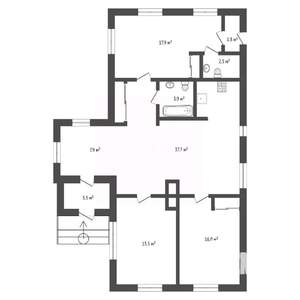 Дом 114м&sup2;, 1-этажный, участок 8 сот.  