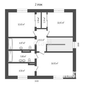 Дом 145м&sup2;, 2-этажный, участок 7 сот.  