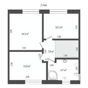 Таунхаус 104м², 2-этажный, участок 2 сот.  