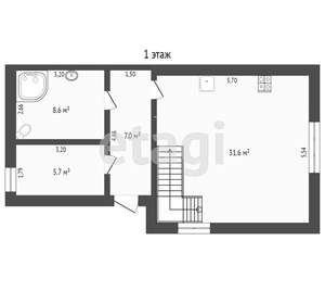 Дом 170м², 3-этажный, участок 3 сот.  