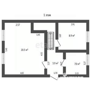 Дом 83м&sup2;, 2-этажный, участок 5 сот.  