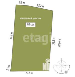 Дача 36м², 2-этажный, участок 7 сот.  