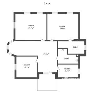 Коттедж 300м&sup2;, 2-этажный, участок 20 сот.  