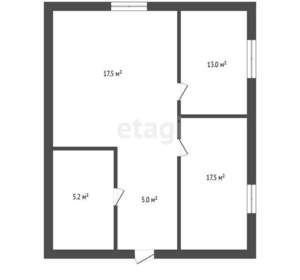 Дом 60м², 1-этажный, участок 6 сот.  