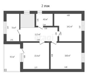 Дом 155м², 2-этажный, участок 6 сот.  