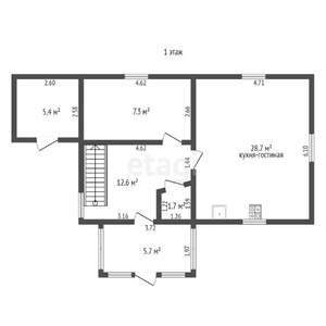 Дом 117м&sup2;, 3-этажный, участок 8 сот.  