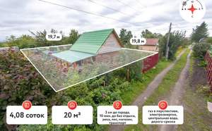 Дом 20м&sup2;, 2-этажный, участок 4 сот.  