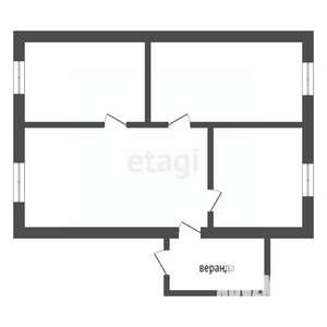 Дом 100м&sup2;, 1-этажный, участок 9 сот.  