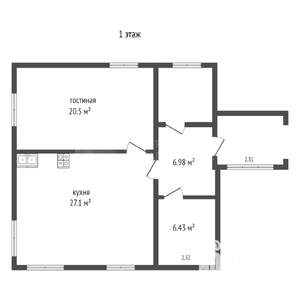 Коттедж 137м², 2-этажный, участок 8 сот.  