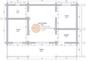 Дом 83м&sup2;, 2-этажный, участок 1 сот.  