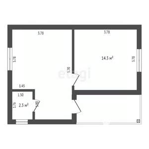 Дом 35м², 1-этажный, участок 4 сот.  