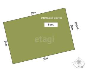 Дом 141м&sup2;, 1-этажный, участок 6 сот.  