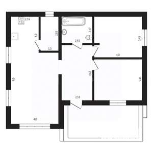 Коттедж 113м², 1-этажный, участок 8 сот.  