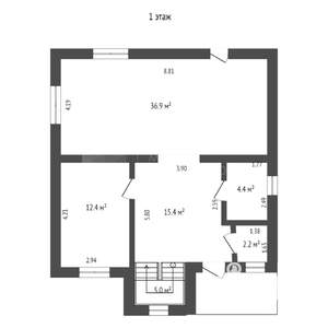 Коттедж 164м², 2-этажный, участок 8 сот.  