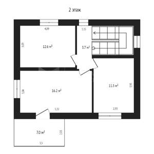 Коттедж 100м&sup2;, 2-этажный, участок 5 сот.  