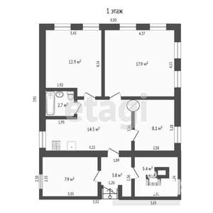 Дом 73м&sup2;, 1-этажный, участок 3 сот.  