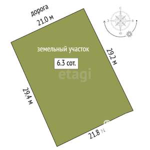 Дом 25м², 2-этажный, участок 6 сот.  