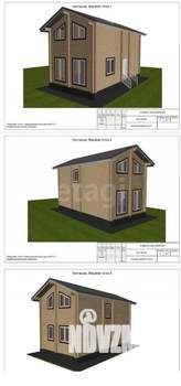 Дом 100м&sup2;, 2-этажный, участок 4 сот.  