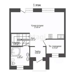 Таунхаус 104м², 2-этажный, участок 2 сот.  