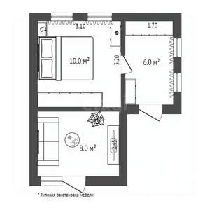 Дом 24м², 1-этажный, участок 9 сот.  