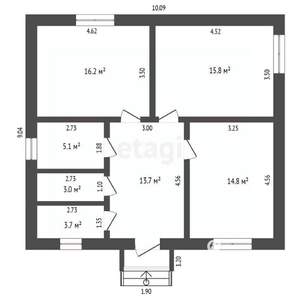 Дом 75м&sup2;, 1-этажный, участок 5 сот.  