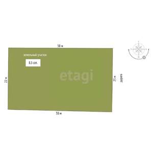 Дом 30м², 1-этажный, участок 9 сот.  