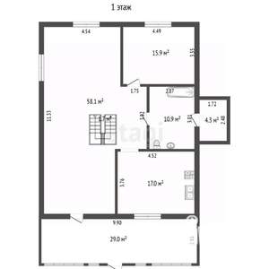 Дом 202м², 2-этажный, участок 8 сот.  