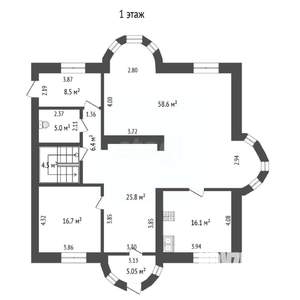 Дом 601м², 2-этажный, участок 22 сот.  