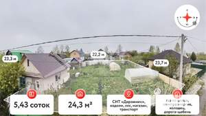 Дом 24м&sup2;, 2-этажный, участок 5 сот.  