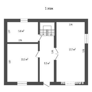 Коттедж 87м&sup2;, 1-этажный, участок 5 сот.  