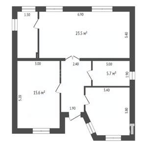 Дом 120м&sup2;, 1-этажный, участок 4 сот.  