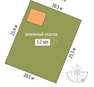 Дом 46м², 2-этажный, участок 5 сот.  