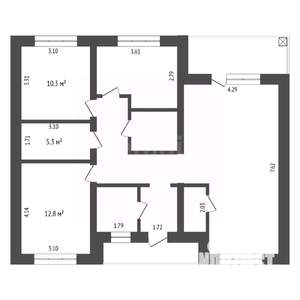 Дом 109м&sup2;, 1-этажный, участок 7 сот.  