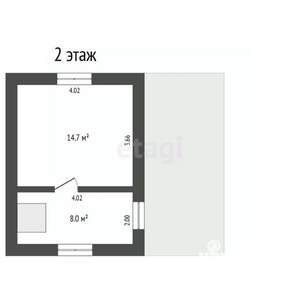 Дом 59м&sup2;, 2-этажный, участок 5 сот.  