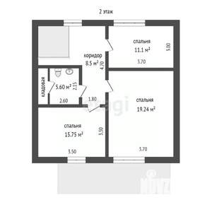 Дом 140м², 2-этажный, участок 12 сот.  