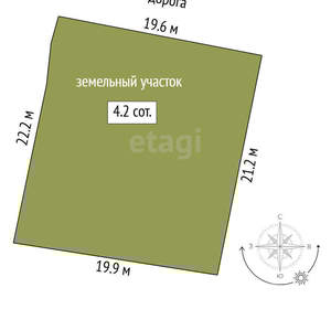 Дом 40м², 2-этажный, участок 4 сот.  