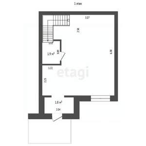 Таунхаус 104м&sup2;, 3-этажный, участок 2 сот.  