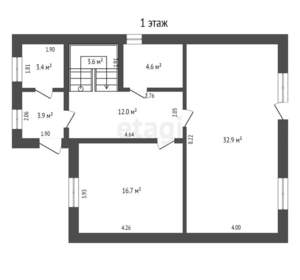 Дом 155м², 2-этажный, участок 6 сот.  