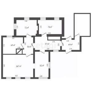 Дом 63м&sup2;, 1-этажный, участок 4 сот.  