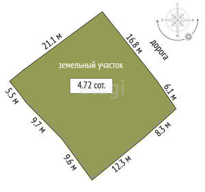 Дом 122м&sup2;, 1-этажный, участок 5 сот.  