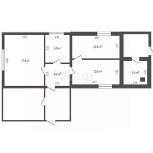 Дом 55м², 1-этажный, участок 5 сот.  