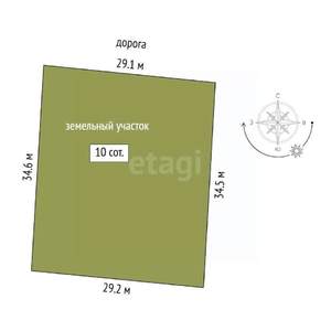 Дом 120м², 1-этажный, участок 10 сот.  