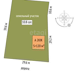 Дом 120м², 2-этажный, участок 1080 сот.  